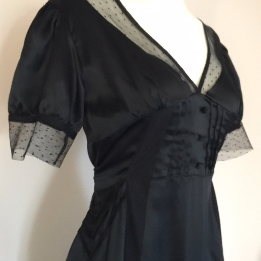 Marc Jacobs Silk & Dot Lace Dress - S/M